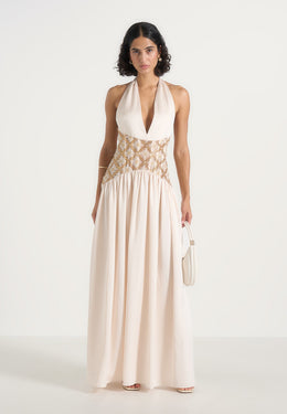 ava-halter-embellished-corset-gathered-maxi-dress-cream