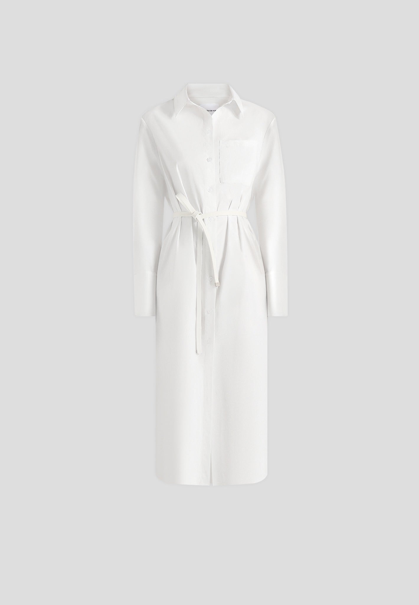 isa-belted-cotton-midi-shirt-dress-white