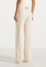 Loane - Twist Leg Boyfriend Jeans With Waist Adjuster - Cream