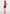 Mirena - Ruched Open Back Mini Dress With Scarf - Red