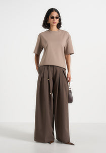 TS007 - Unisex Relaxed Fit Cotton T-Shirt - Taupe
