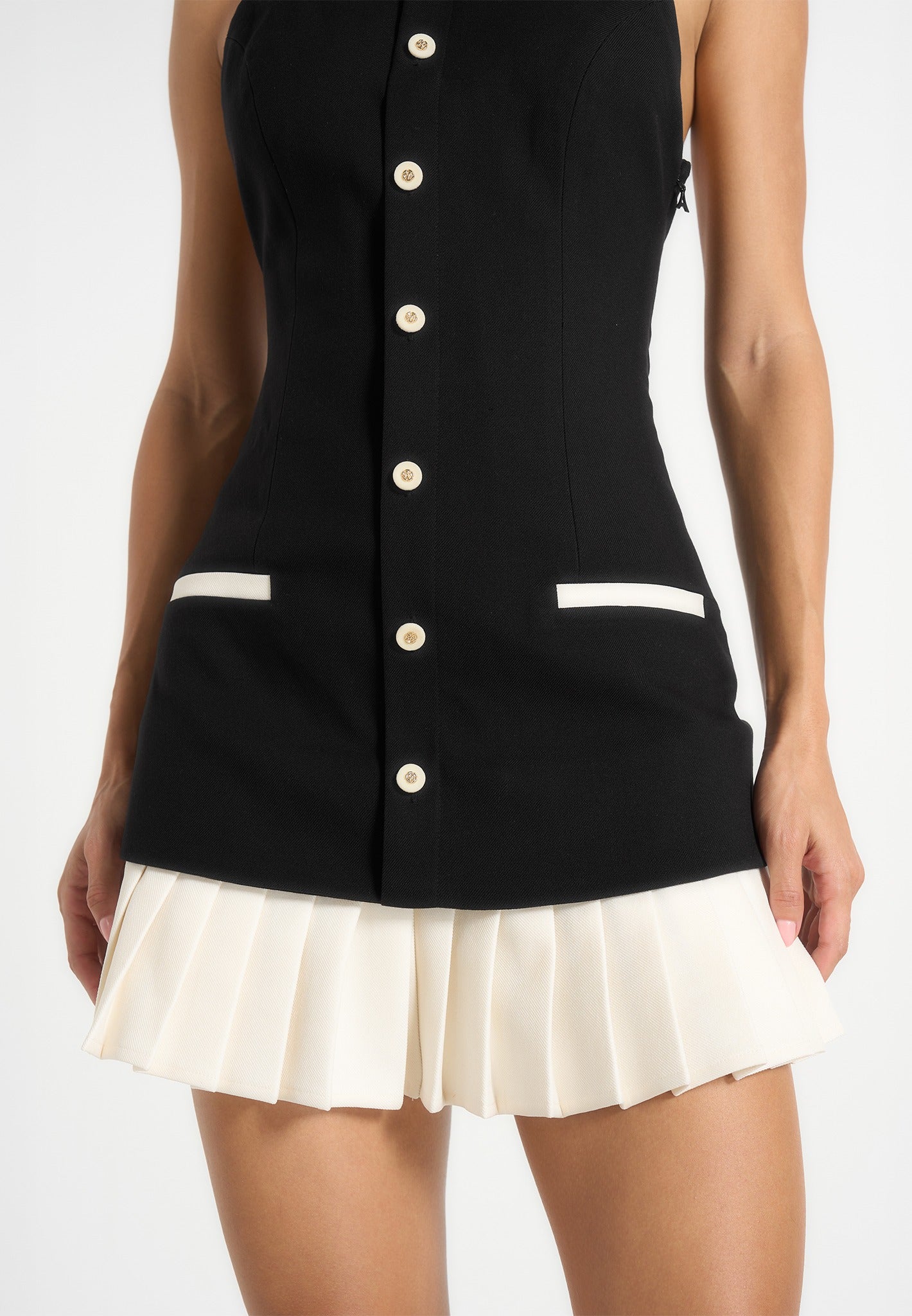 jasmine-halterneck-pleated-mini-dress-black