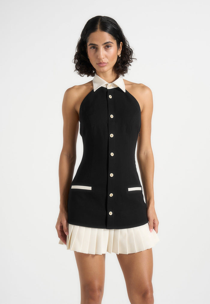 jasmine-halterneck-pleated-mini-dress-black