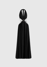 june-chain-belt-cut-out-georgette-halter-maxi-dress-black
