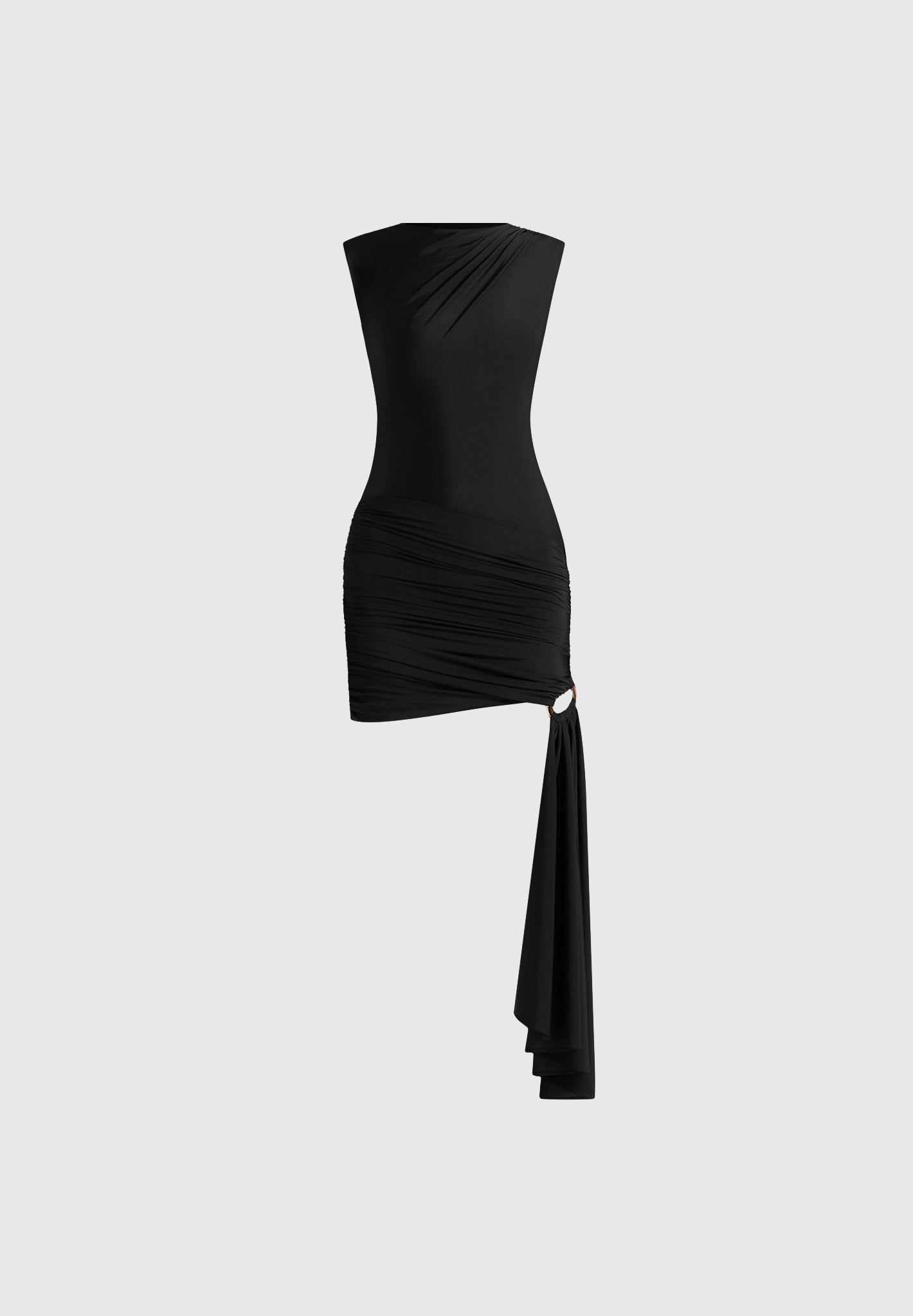 anouk-cap-sleeve-ring-detail-drape-mini-dress-black