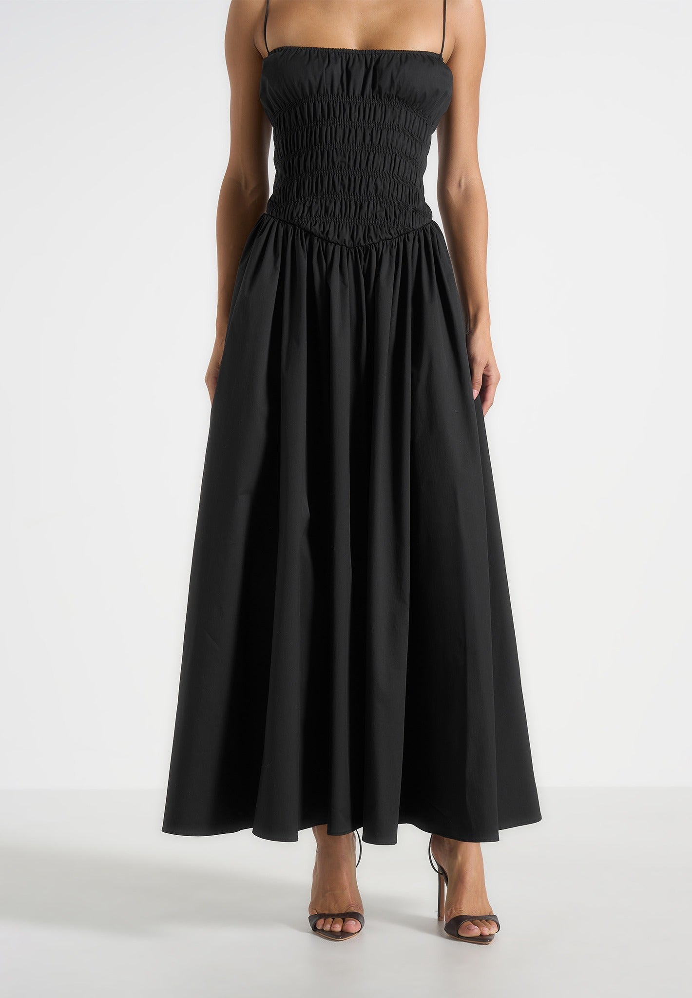 elva-smocked-waist-cotton-maxi-dress-black