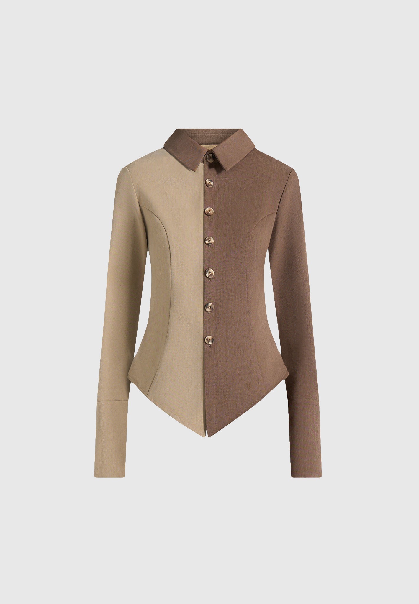 sonia-two-tone-tailored-shirt-taupe-brown