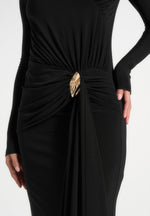edena-asym-ruched-draped-maxi-dress-black