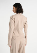 sonia-tailored-cinch-shirt-beige