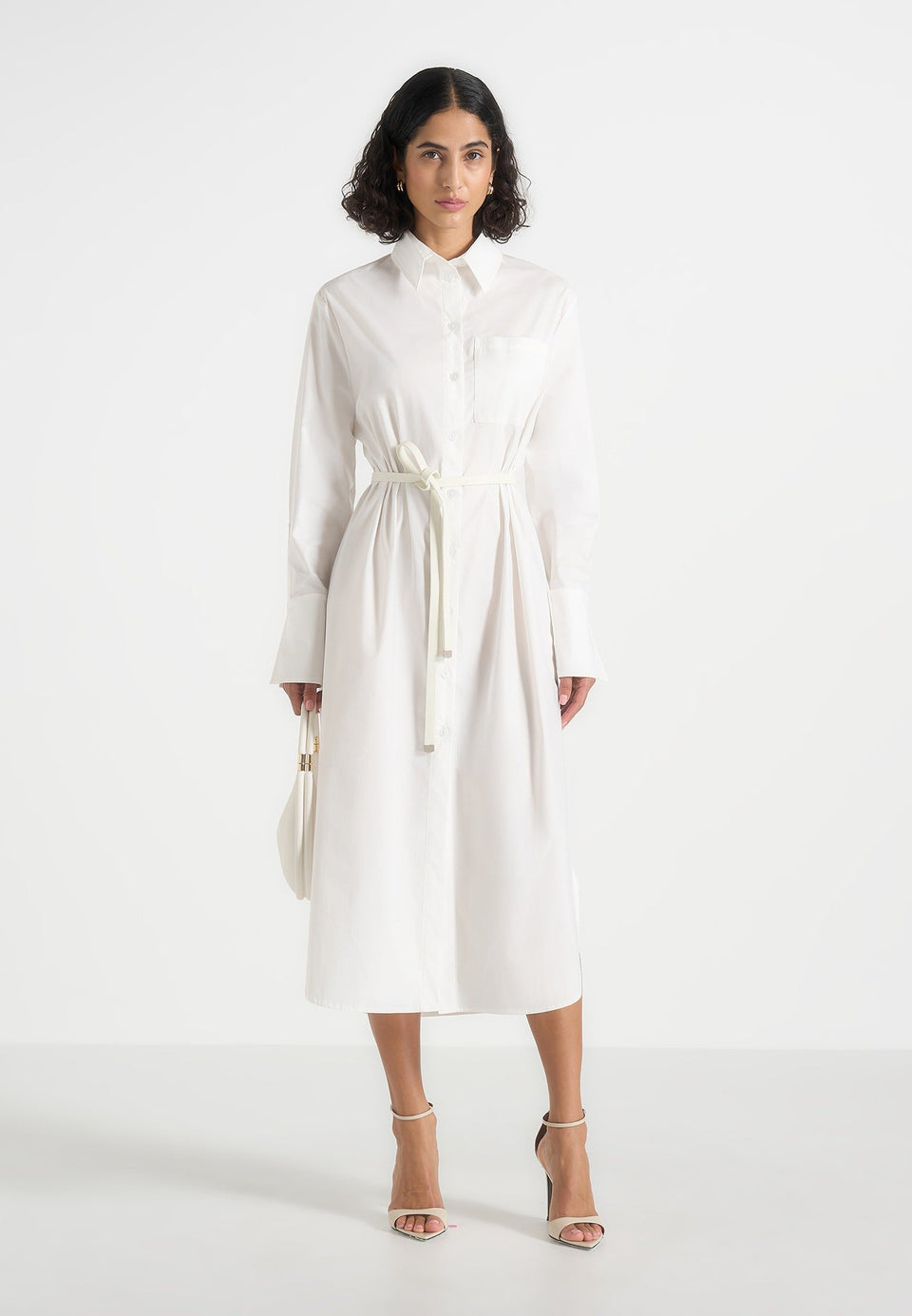 isa-belted-cotton-midi-shirt-dress-white