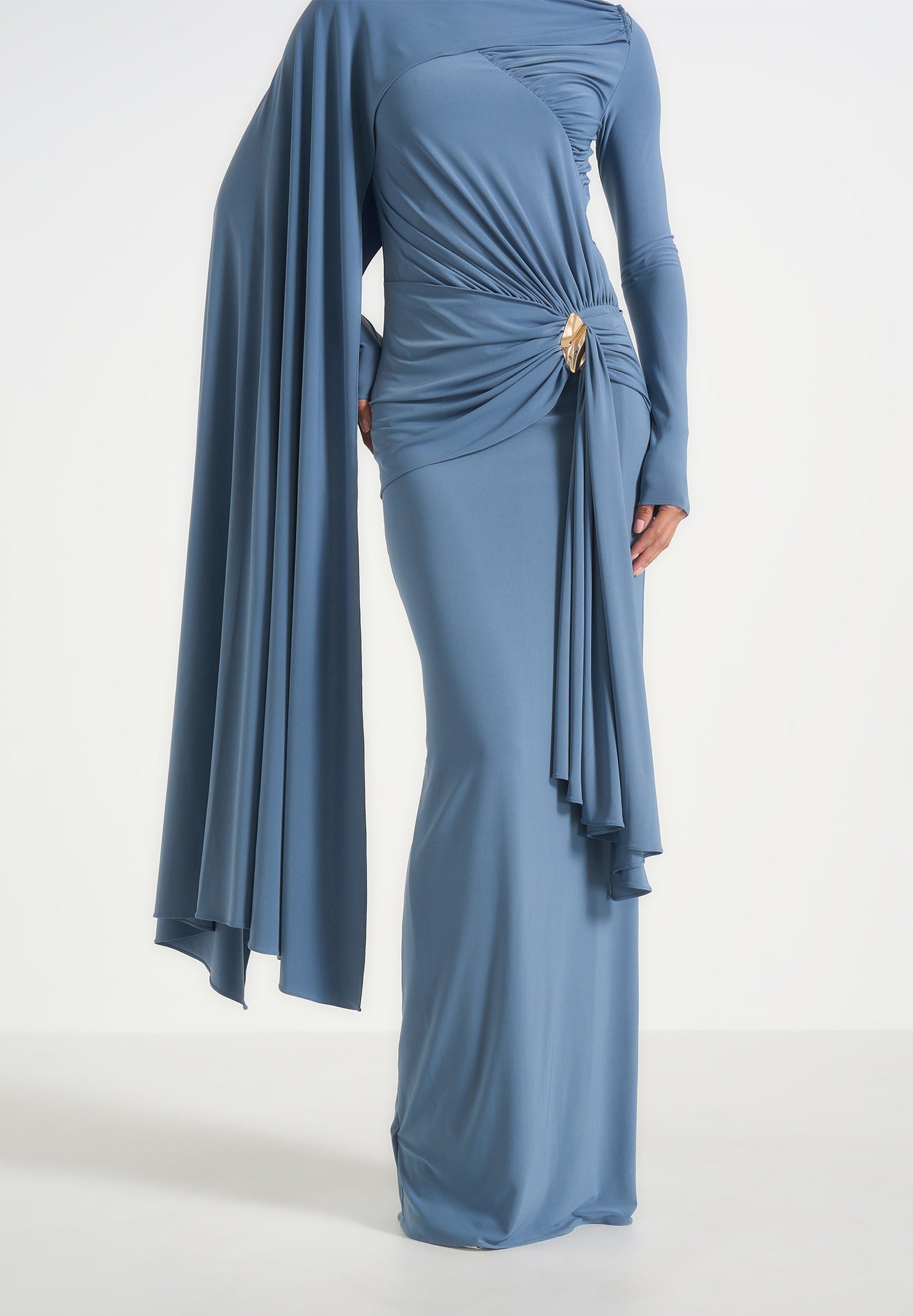 edena-asym-ruched-draped-maxi-dress-blue