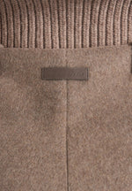 Tanya - High-Waisted Wool Shorts - Taupe