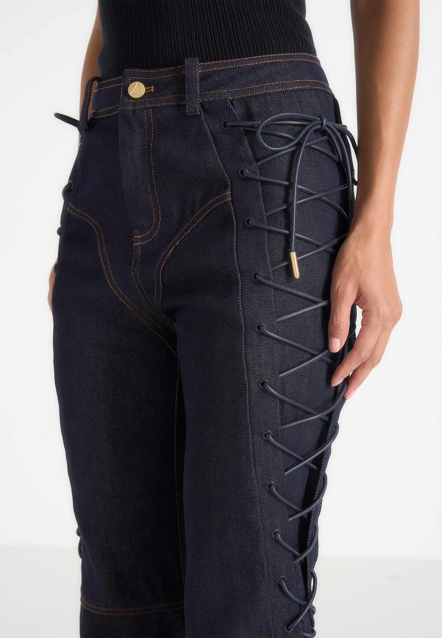 ambre-denim-lace-up-flared-jeans-indigo