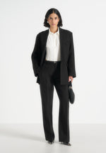 Elena - Oversized Open Back Tailored Blaze– Black