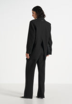 Elena - Oversized Open Back Tailored Blaze– Black