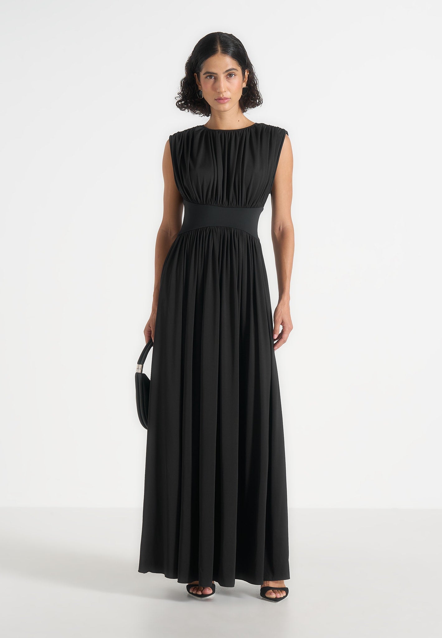 ivana-modest-pleated-cinch-maxi-dress-black