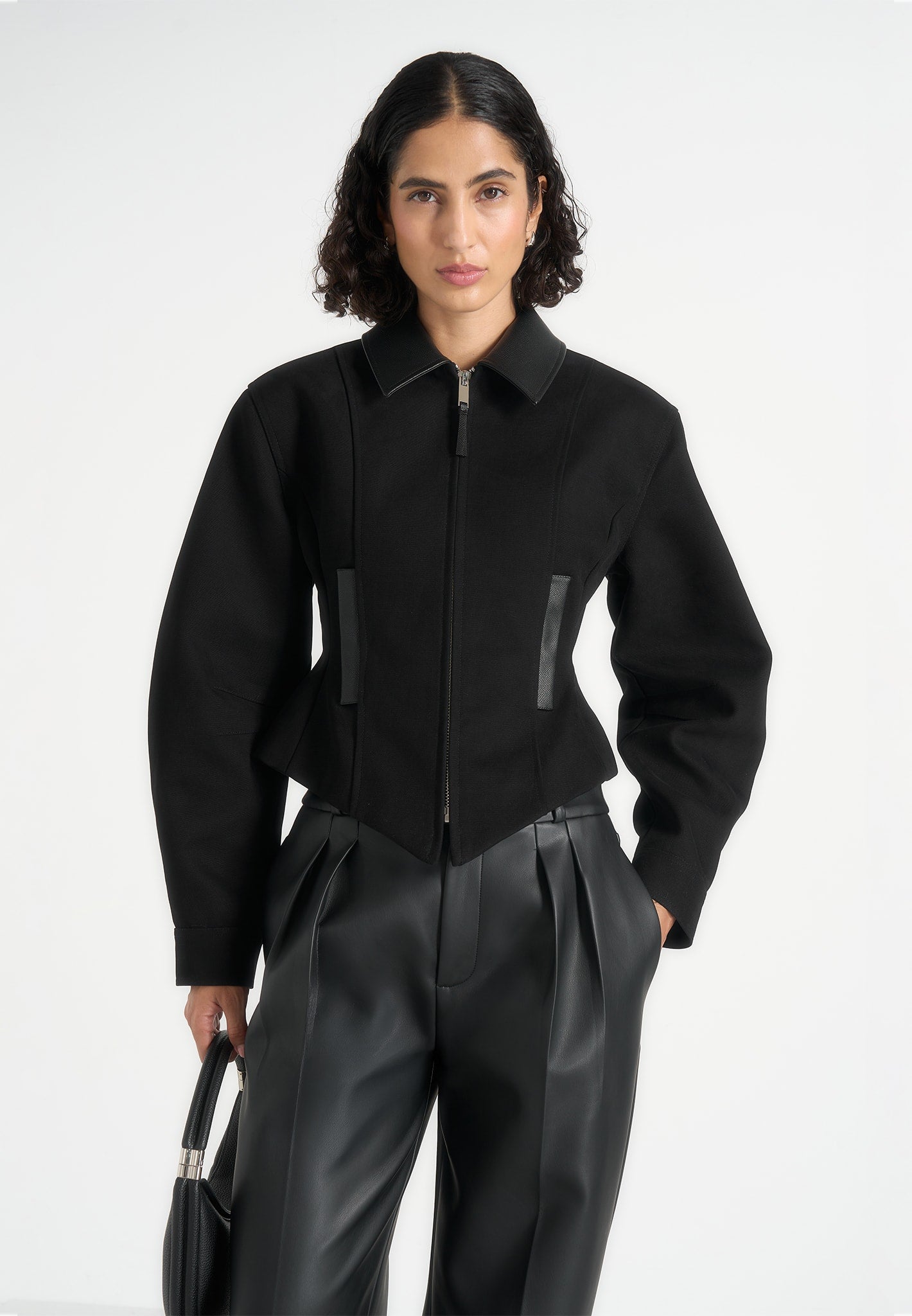 Sky - Hourglass Gabardine Jacket - Black