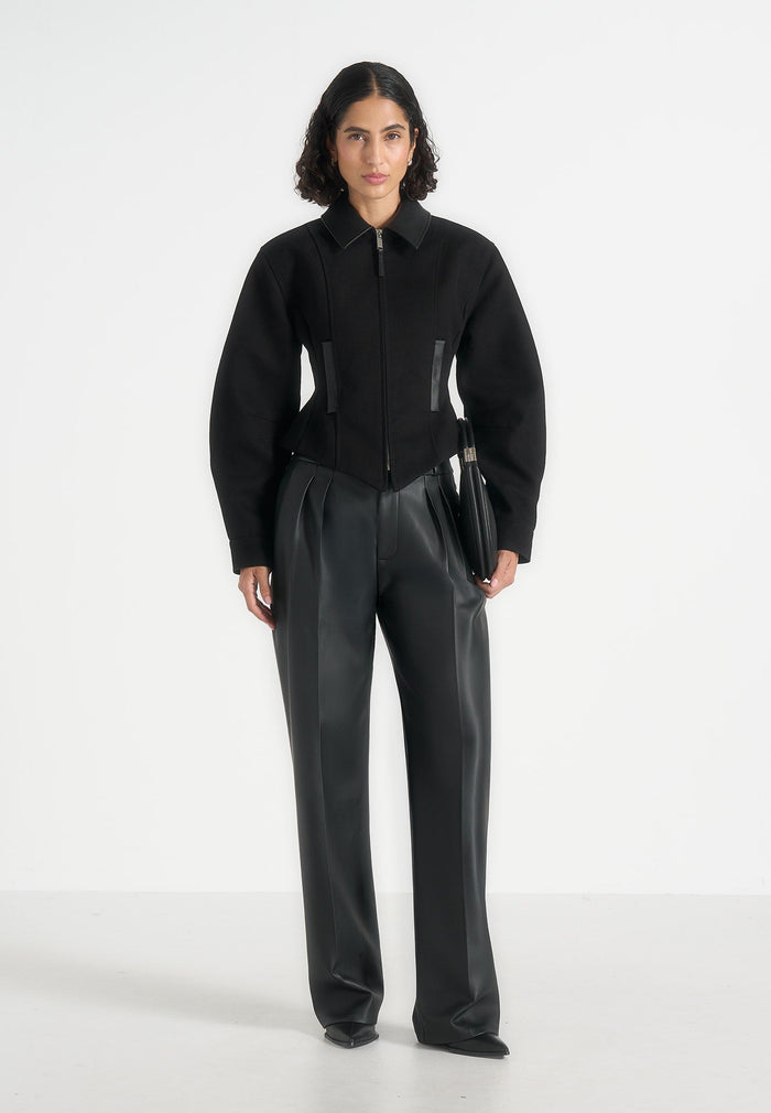 Sky - Hourglass Gabardine Jacket - Black