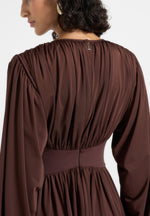 ivana-modest-pleated-cinch-maxi-dress-brown