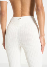 Knitted Backless Jumpsuit - Off White