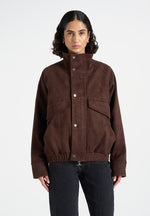 romain-unisex-funnel-neck-suede-relaxed-bomber-jacket