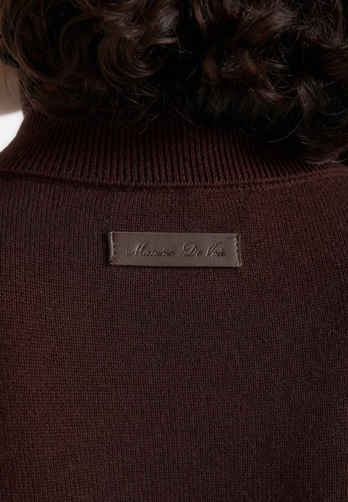 Madeline - Wool-Blend Turtleneck Knit Bodysuit - Brown