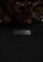 Madeline - Wool-Blend Turtleneck Knit Bodysuit - Black
