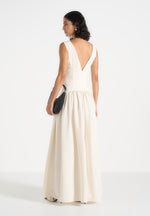 paige-boat-neck-corset-dress-cream