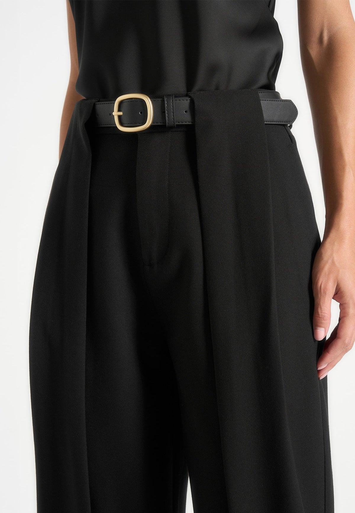 Jodie Pleated Trousers - Black