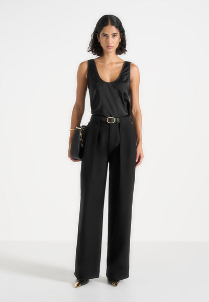 Jodie Pleated Trousers - Black | Manière De Voir USA
