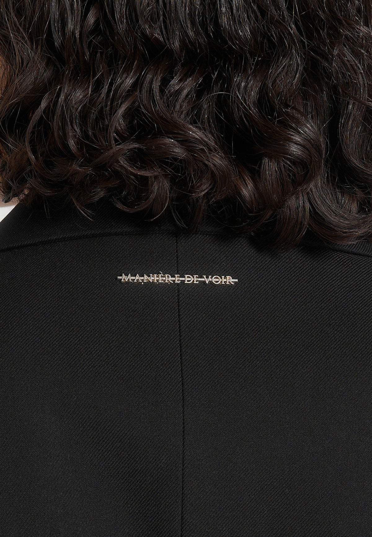 Maia Contrast Satin Blazer - Black
