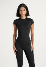 Wren - Cap Sleeve Baby Tee - Black