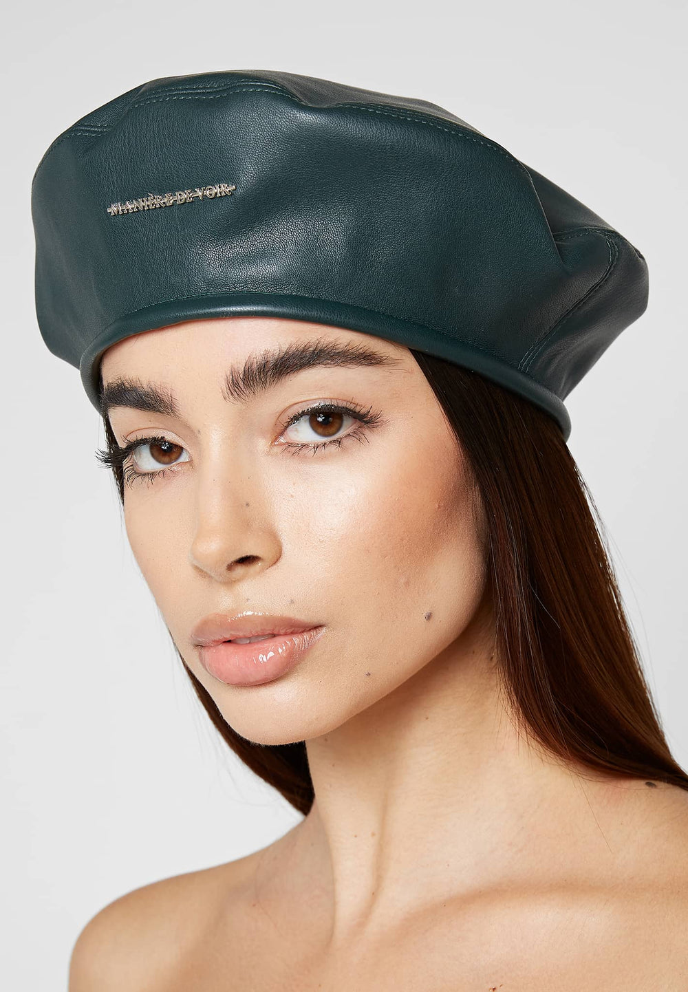 vegan-leather-beret-green