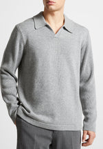 knitted-long-sleeve-polo-grey