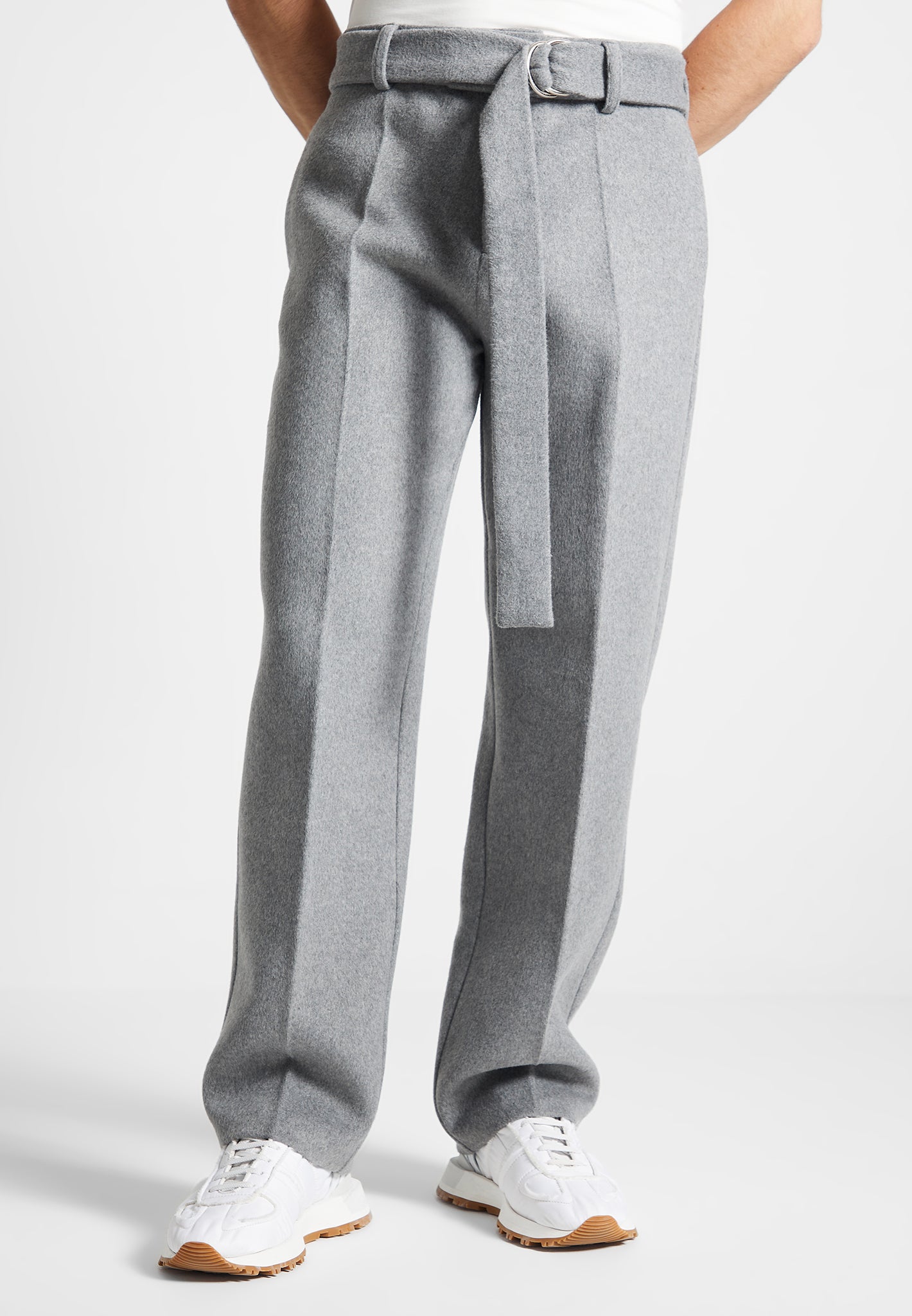 wool-blend-marl-belted-trousers-light-grey