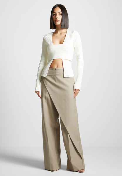 最高の品質 Wrap-Tailored-Trousers- パンツ