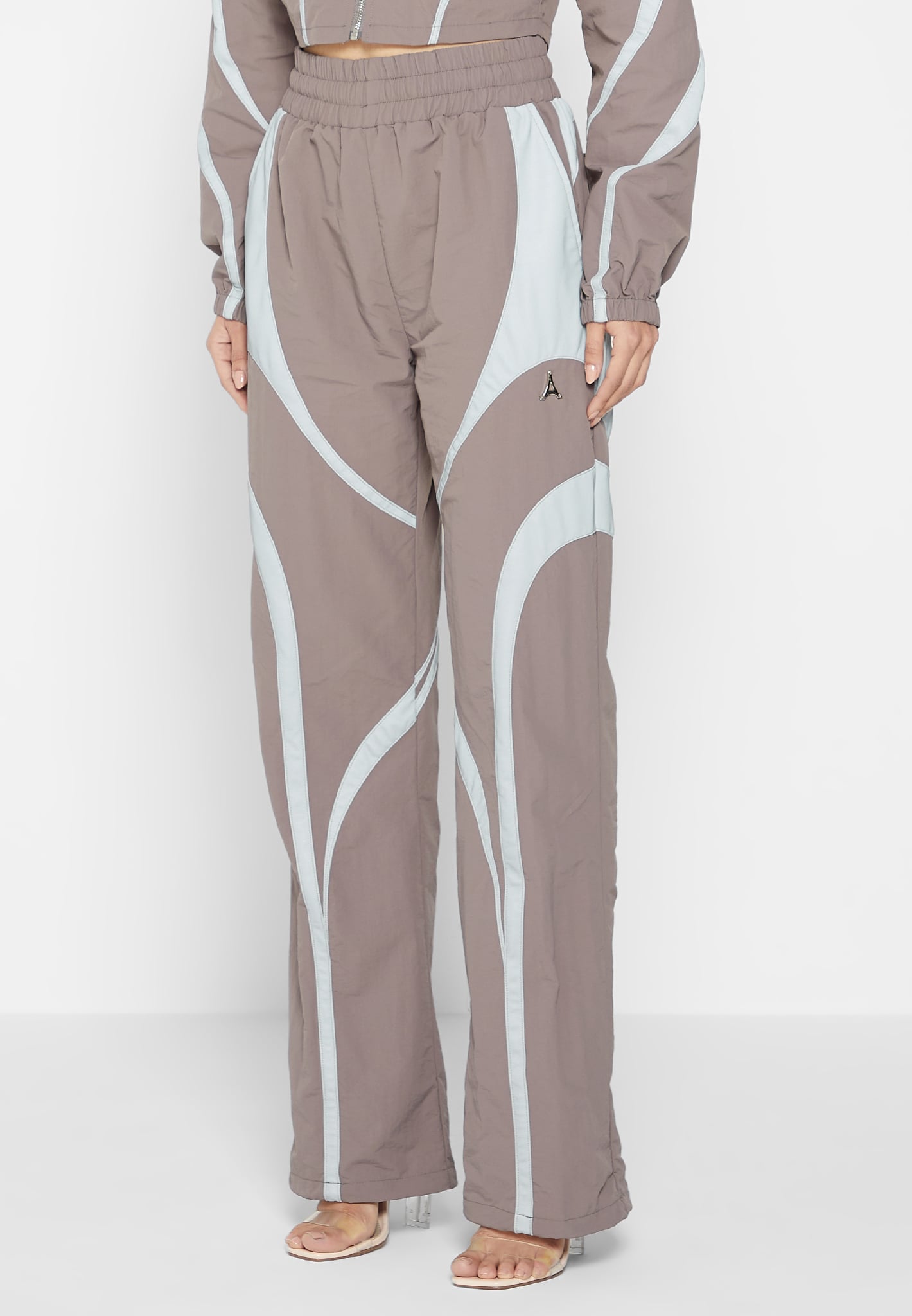 Reflective Contour Track Pants - Grey