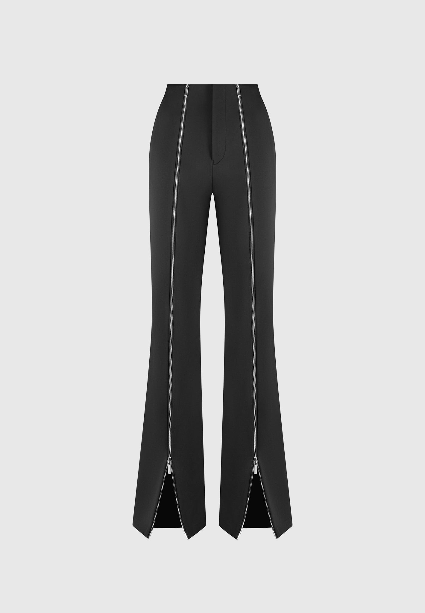 Zip Neoprene Trousers - Black