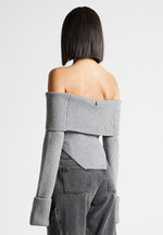 zip-detail-knit-bandeau-top-grey