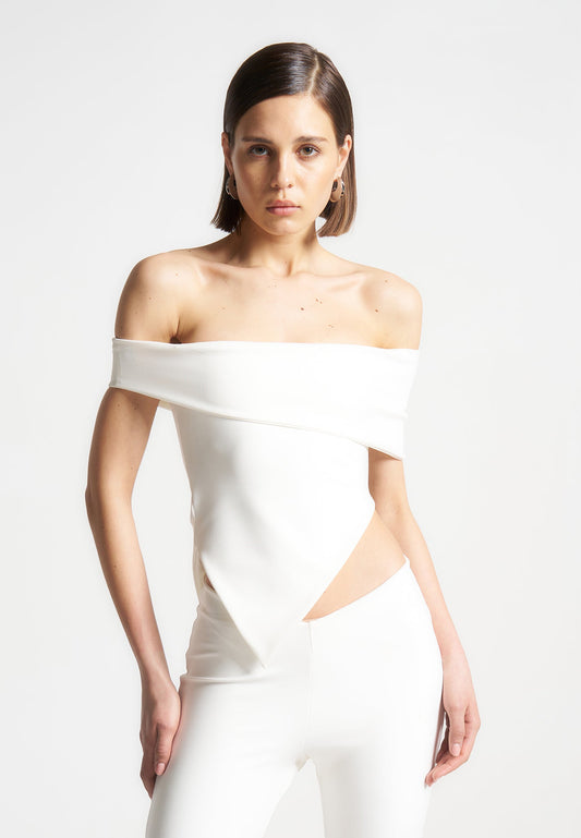 La Rayure Contrastée — Pinstripe Corset Top