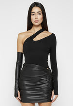 asymmetric-bodysuit-with-vegan-leather-sleeve-black