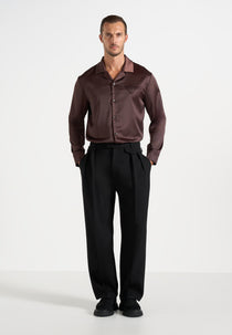 Constant - Satin Overshirt - Brown