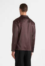 Constant - Satin Overshirt - Brown