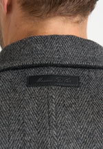 Alfie - Reversible Belted Wool Blend Car Coat - Grey / Black