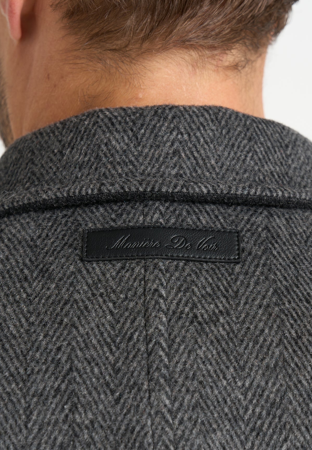 Alfie - Reversible Belted Wool Blend Car Coat - Grey / Black