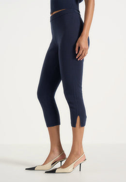 Zola - Knit Capri Leggings - Navy