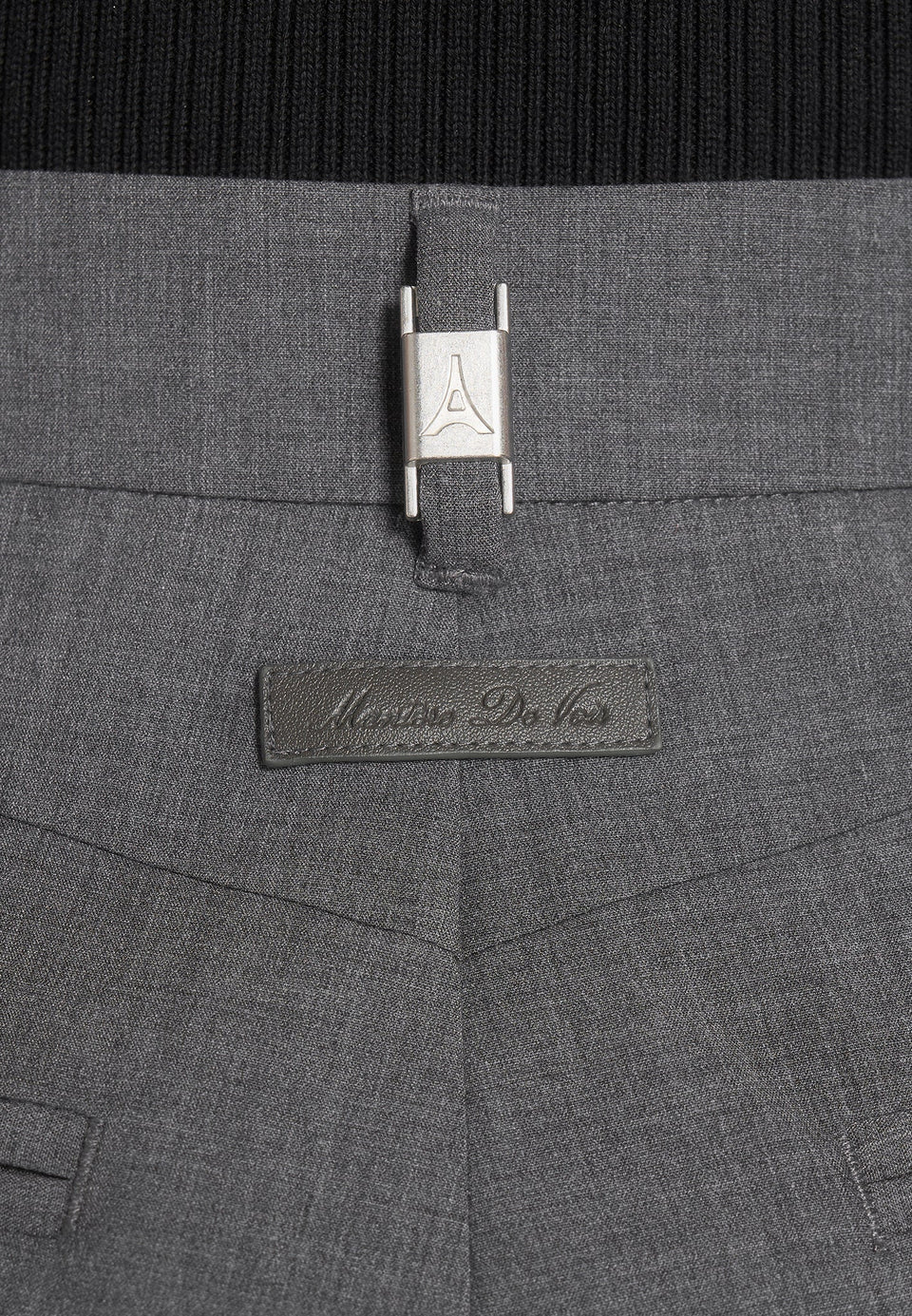 Julie - Tailored Twin Pleat Wool-Blend Pants - Grey