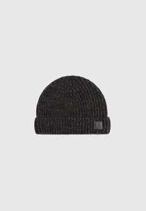 Aryel - Brushed Wool Beanie Hat - Black