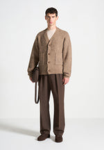 brushed-wool-knit-cardigan-beige