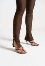 cap-sleeve-ruched-jumpsuit-brown